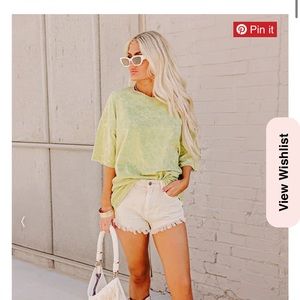 SEASIDE GLISTEN MINERAL WASH TEE, Shop Impressions, Large, NWT